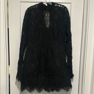 Elegant Black Lace Dress